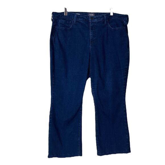 NYDJ Barbara Bootcut Crop Jeans Mid Rise Dark Wash Slimming Women’s Size 18W - Picture 1 of 6
